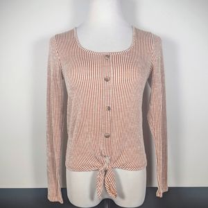 Caution To The Wind•Striped•Tied•Button Top